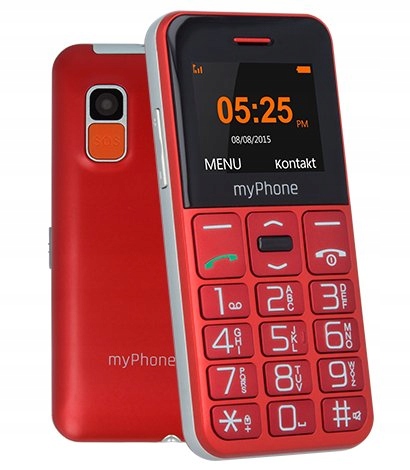 Telefon myPhone Halo Easy czerwony dla seniora z radiem mocna bateria BT 2G