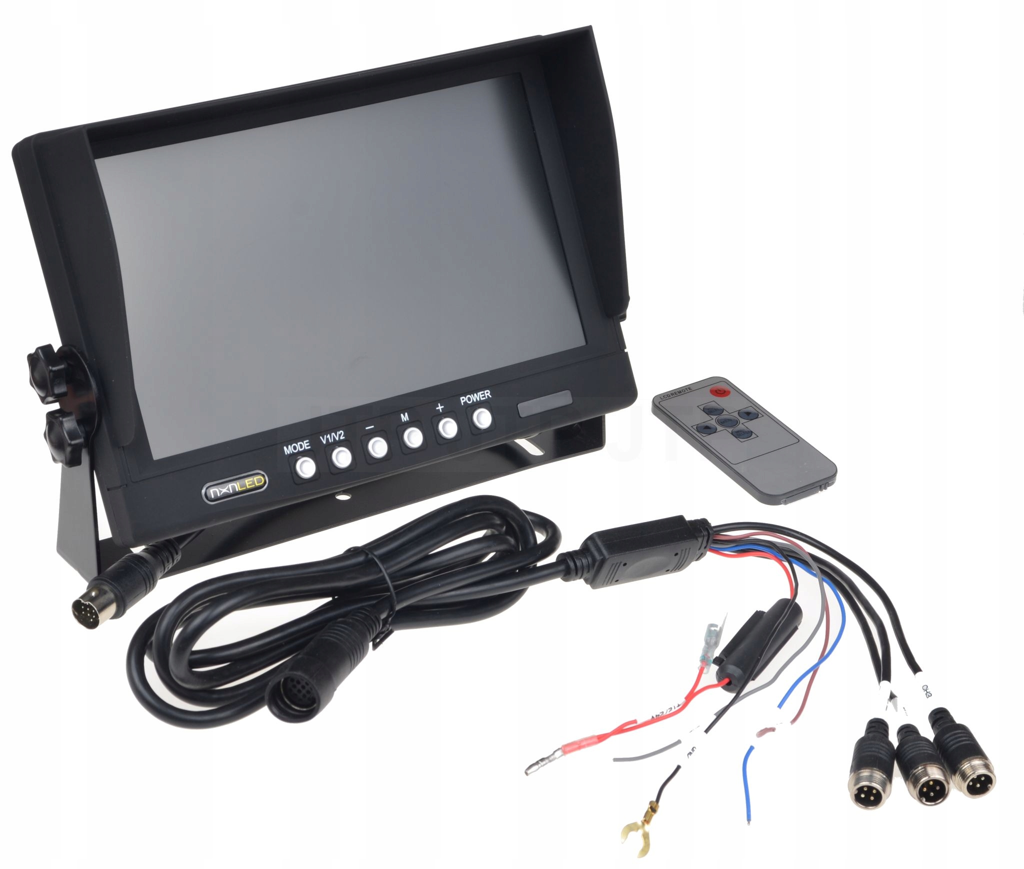 2x KAMERA COFANIA 4PIN AHD 1.3 LCD 9'' 12/24V +25m Funkcje PoE