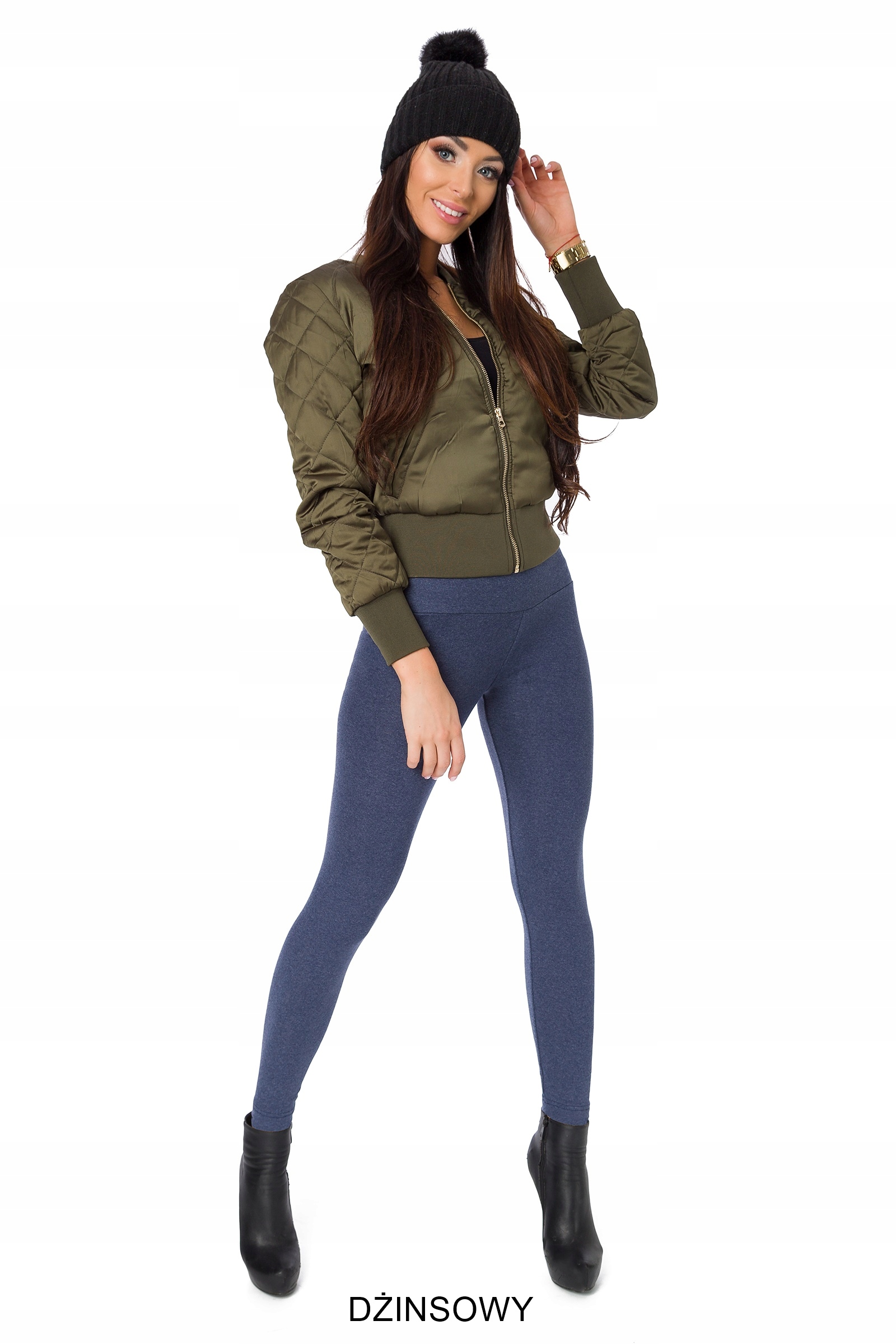 OCIEPLANE Legginsy x 3szt wysoki stan P1Z M/38 Długość nogawki długa