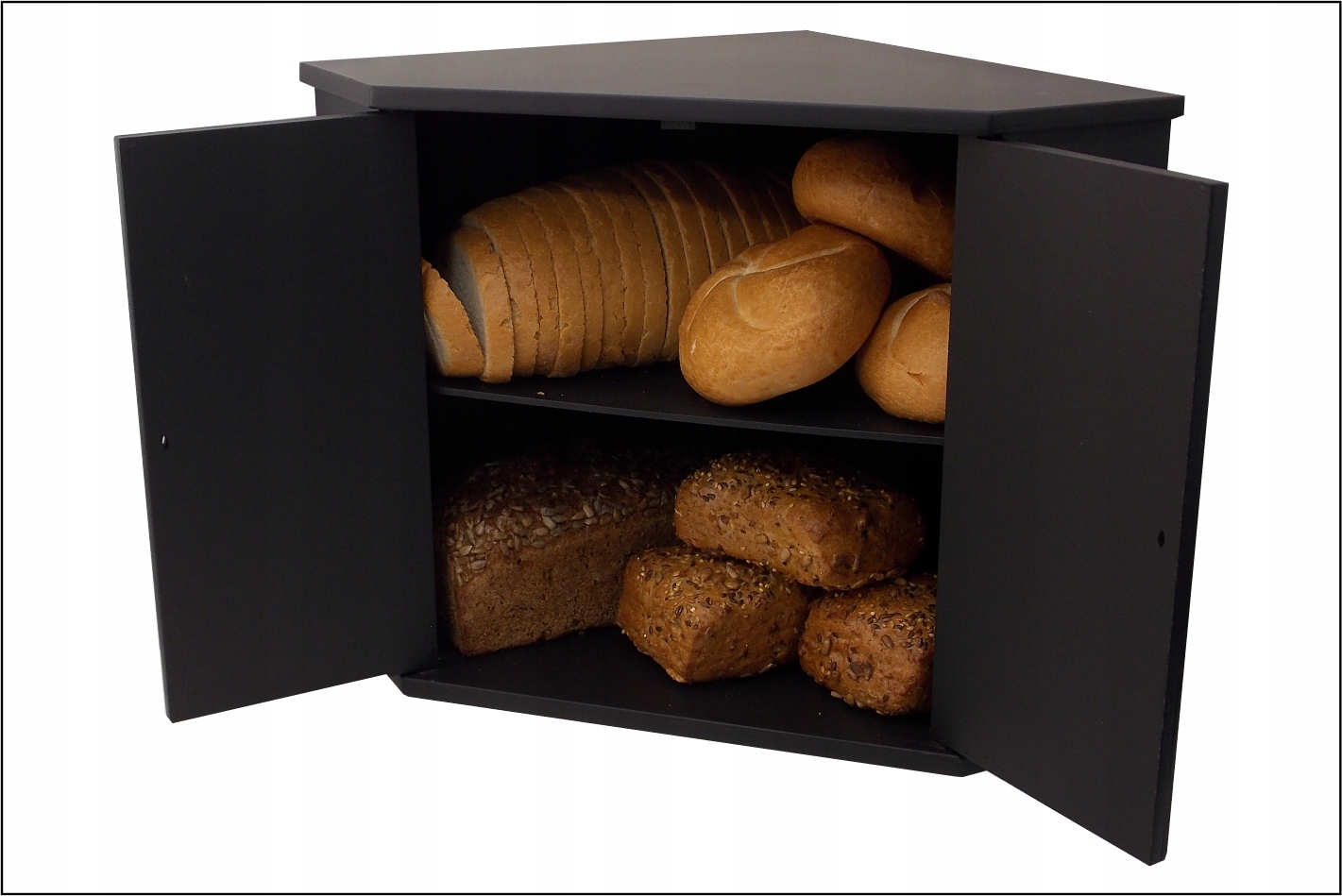 CHLEBAK SZAFKA NAROŻNY DWUPIĘTROWY CZARNY/ DĄB Rodzaj jednoczęściowy
