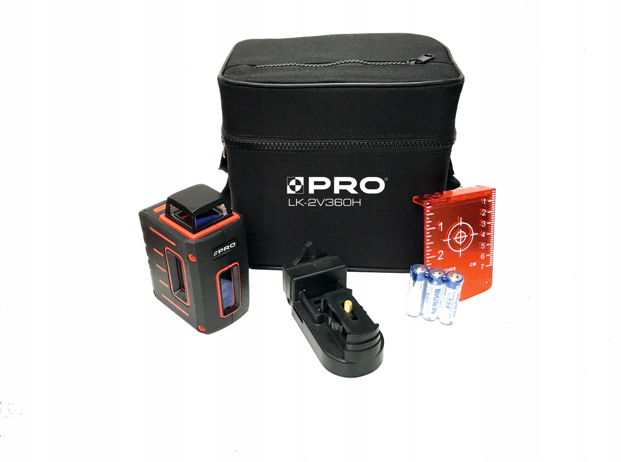 Laser Płaszczyznowy Krzyżowy 360 Czerwony LK-2V360H Pro Etiu Uchwyt Tarcza