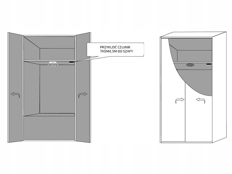 WŁĄCZNIK IR004 JEDNOBIEGUNOWY DO SZAF DO TAŚM LED Kod producenta STL_IR004