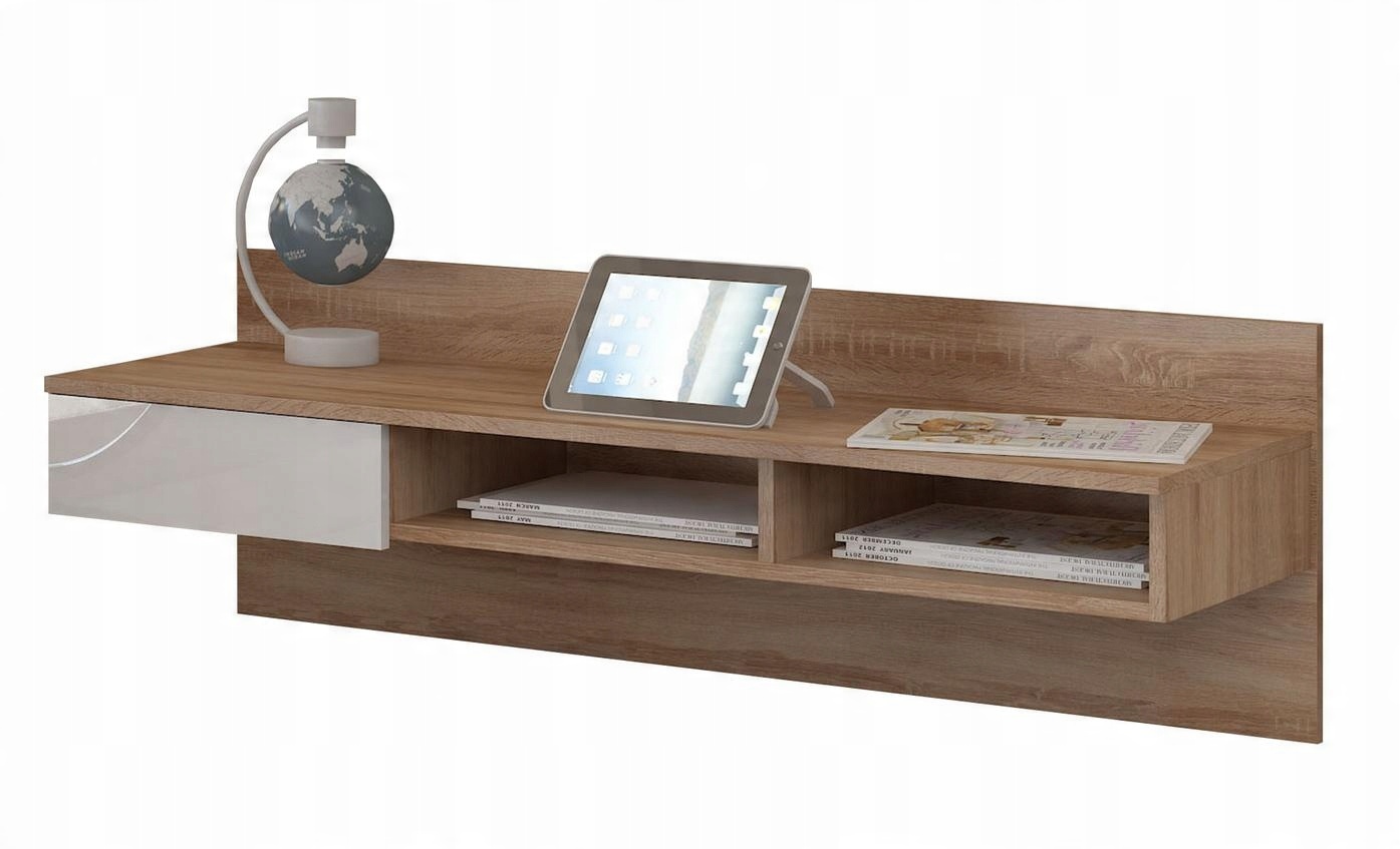 

Biurko wiszące ścienne Uno 121 cm sonoma/biały