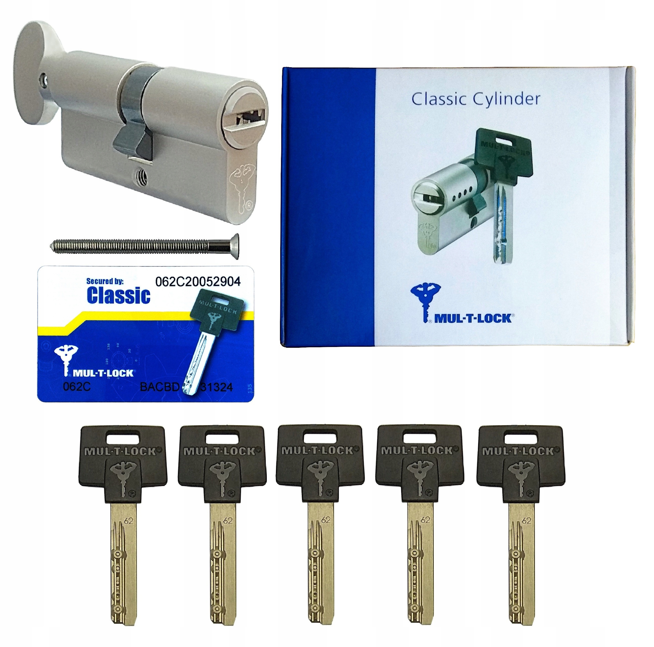 vložka Mul-T-Lock Classic Bw 31/50G s gombíkom