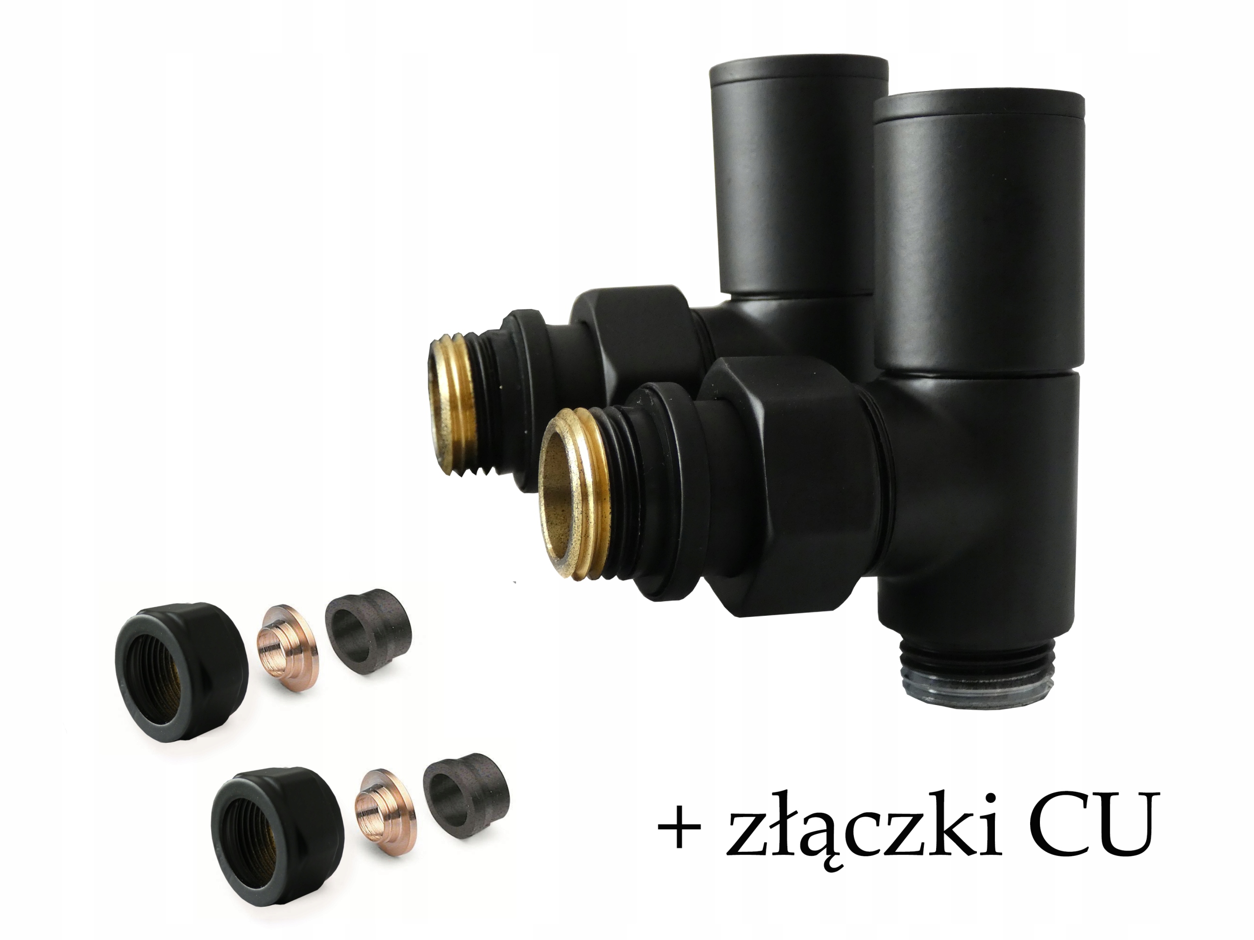 Sada radiátorových ventilov Apm Black Cu