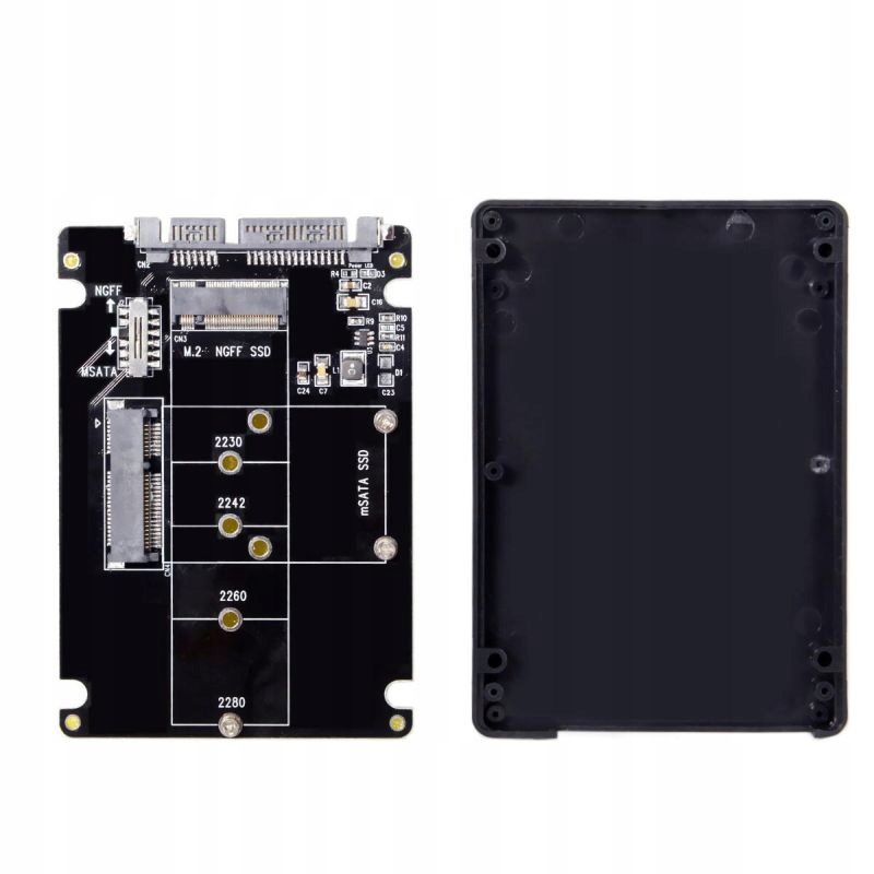 Adapter SATA3 M.2 NGFF SATA mSATA SSD Dual Obudowa Marka WulkanCenPL