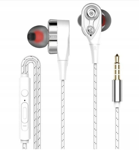 

Słuchawki mikrofon do Xiaomi Samsung Sony białe