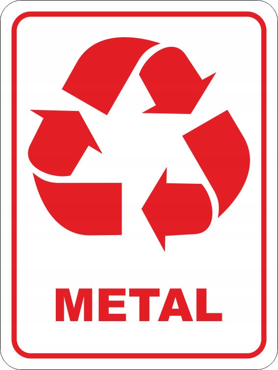 

Naklejka segregacja śmieci odpady metalowe 15x20