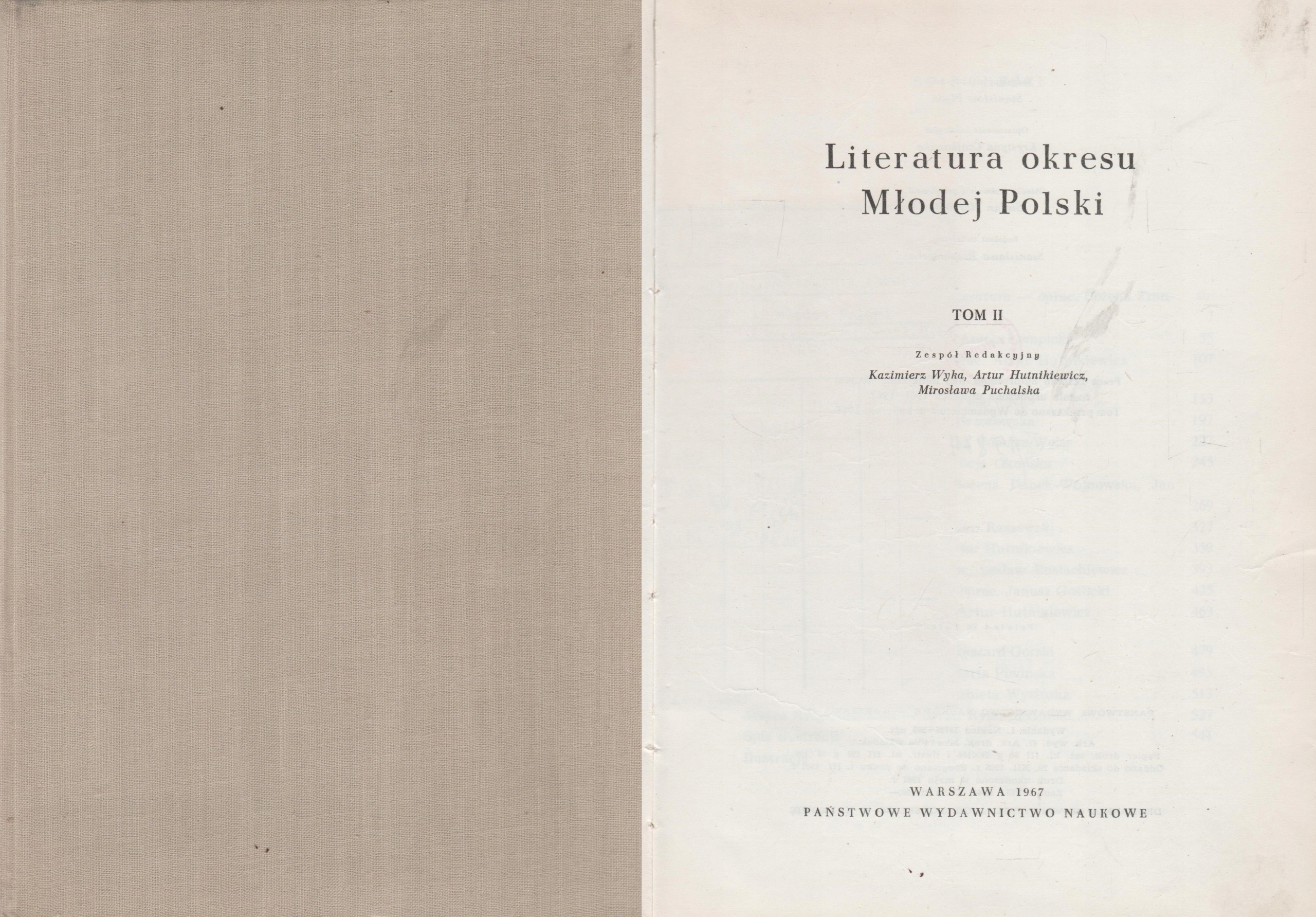 LITERATURA OKRESU MŁODEJ POLSKI tom 2