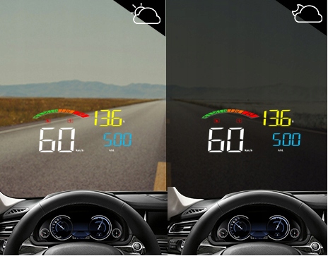 WYSWIETLACZ PROJEKTOR LED LCD HUD OBD2 GPS C800 Weight with packaging 0 3 kg