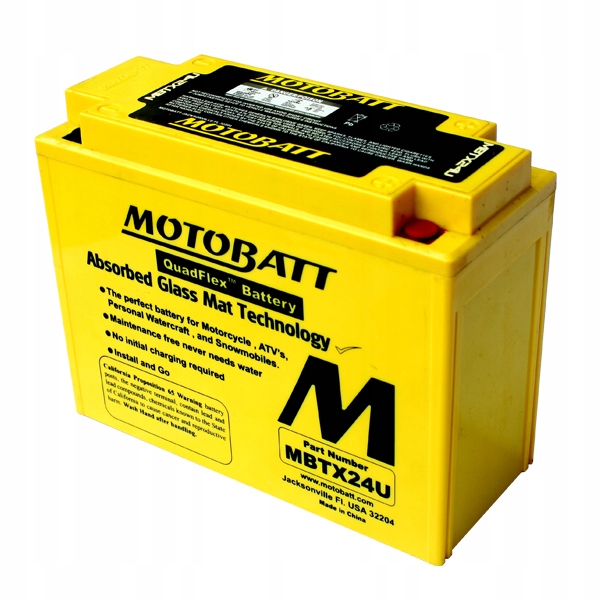 Аккумулятор AGM MOTOBATT MBTX24U 25AH YTX24HL Y50N