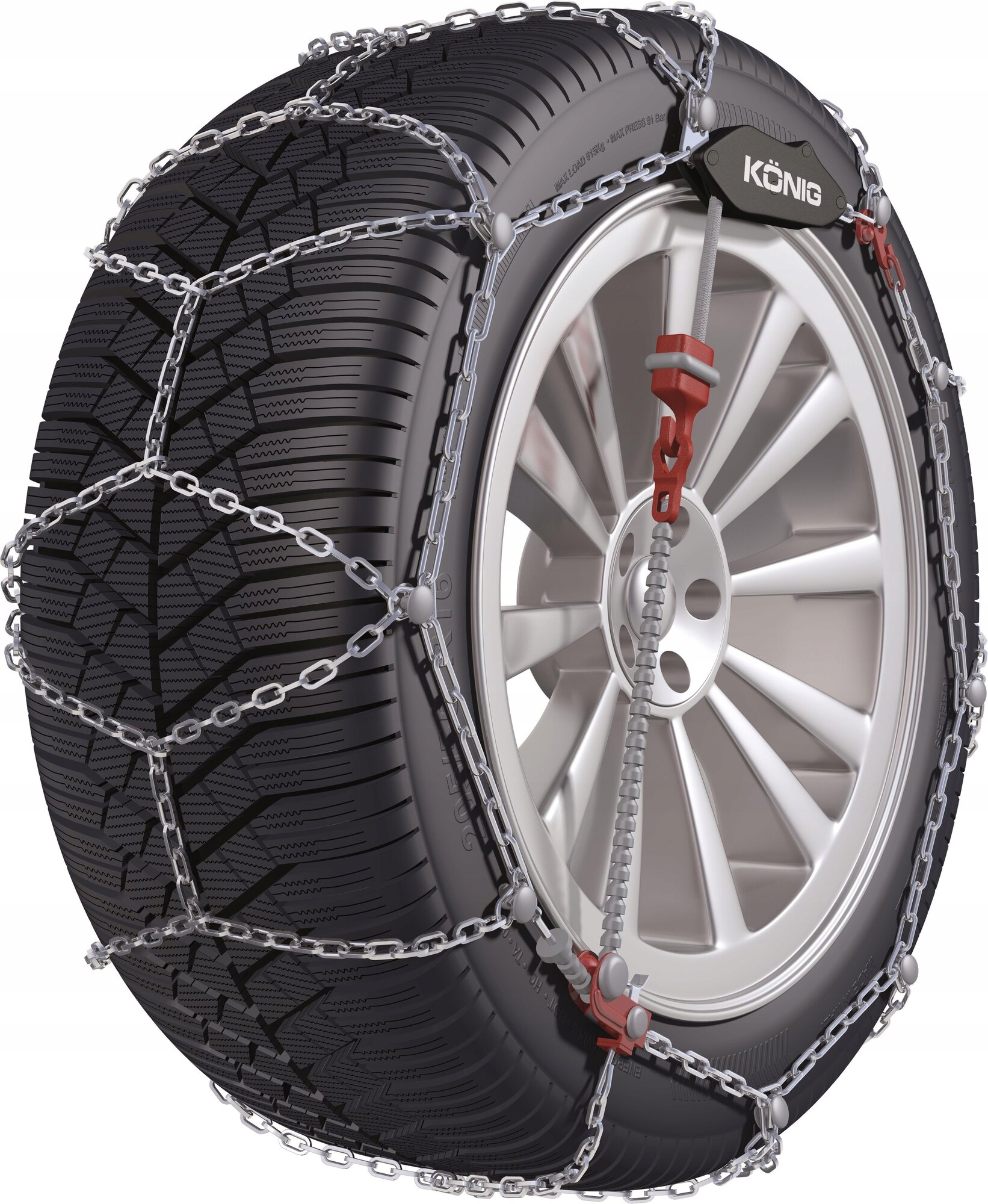 ŁAŃCUCHY ŚNIEGOWE KONIG CG-9 95 215/55R16 NAPINACZ Producent Konig