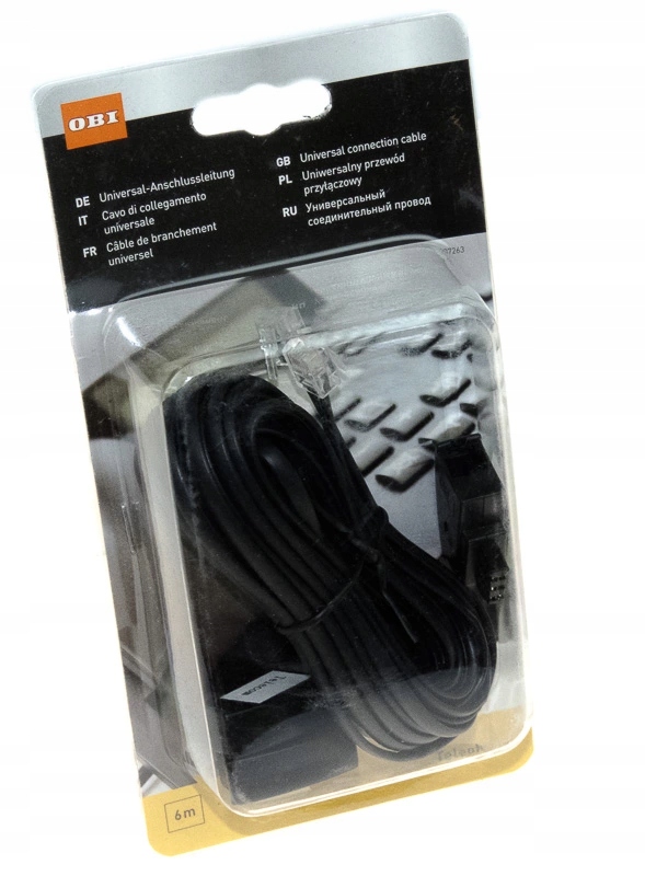 PRZEWÓD KABEL RJ11-RJ11PRZEJŚCIE 3x TAE T/S/I 6M