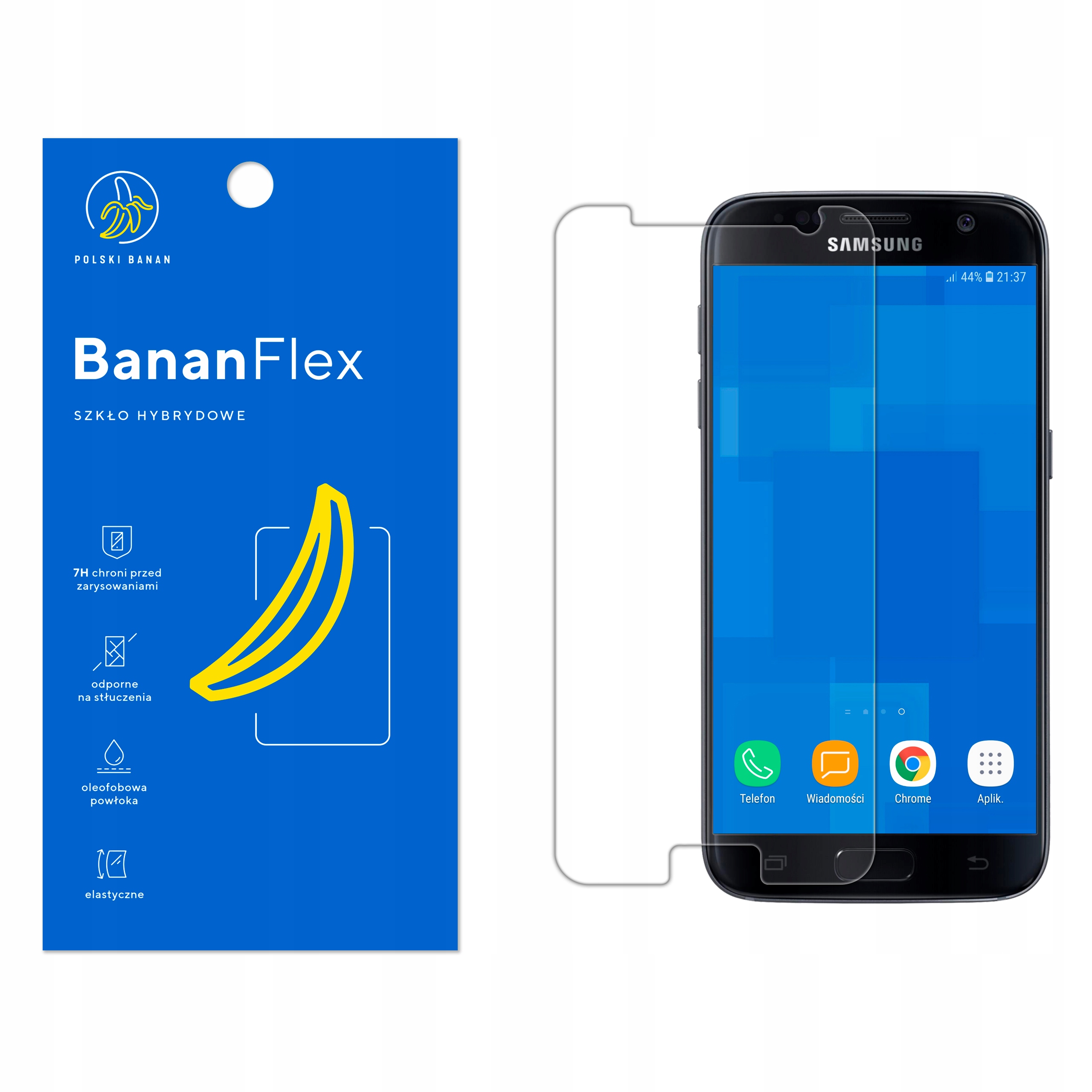 

Szkło Hybrydowe Polski Banan 7H do Samsung S7