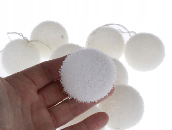 Lampki KUDŁATY BARANEK, ŚNIEŻYNKI białe 10 LED RADOŚCI