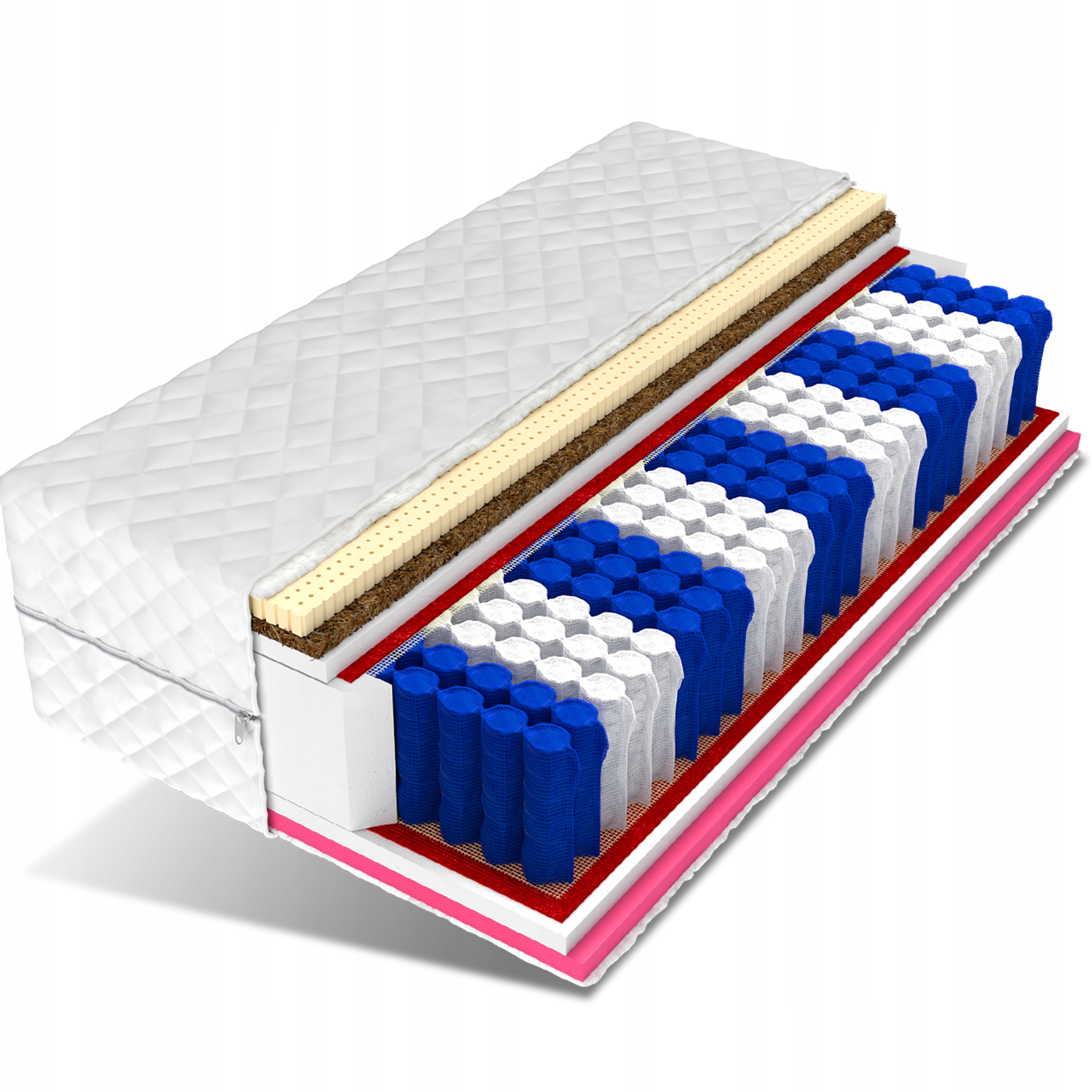 

Materac 90x200 pocket lateks kokos visco Live Max