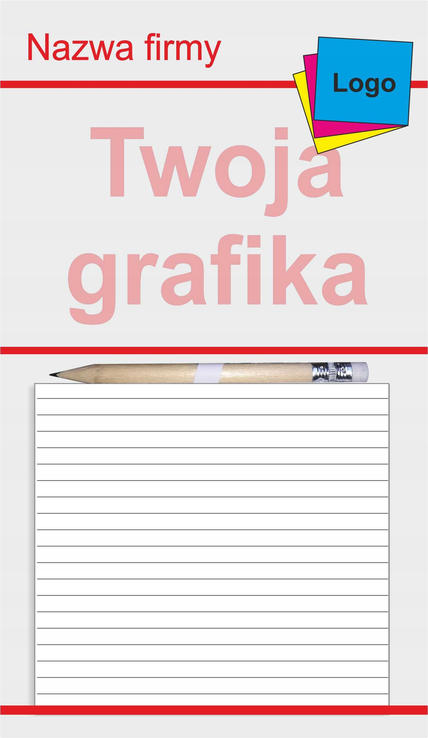 

Notes Z Magnesem 40 szt Nadruk Magnes Ołówek