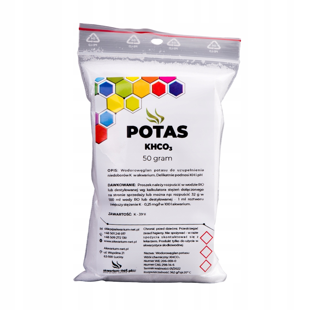 POTAS - KHCO3 50 g (CZYSTY DO 99,9%)