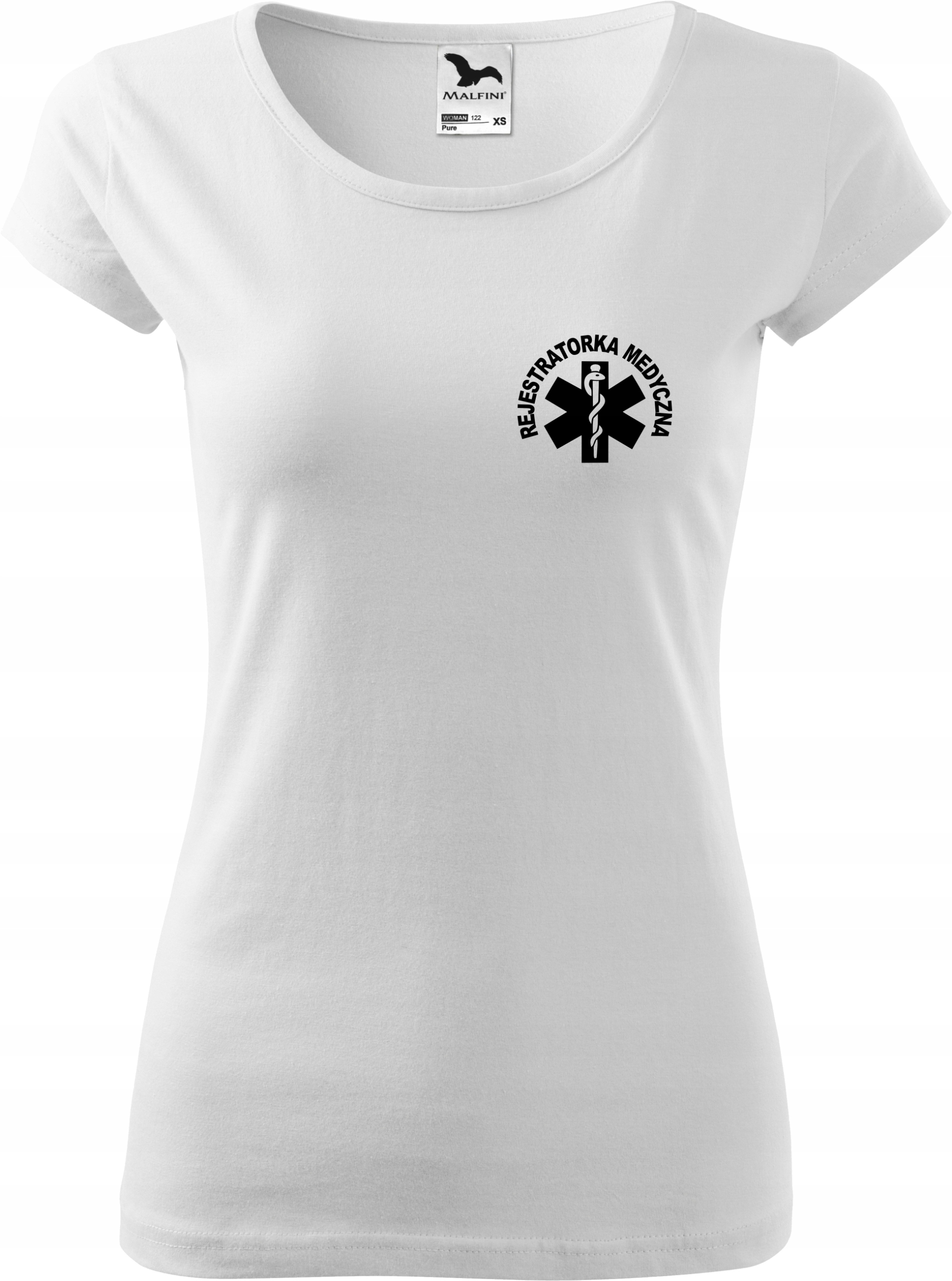 

Koszulka Pure damska Rejestratorka Medyczna Biała