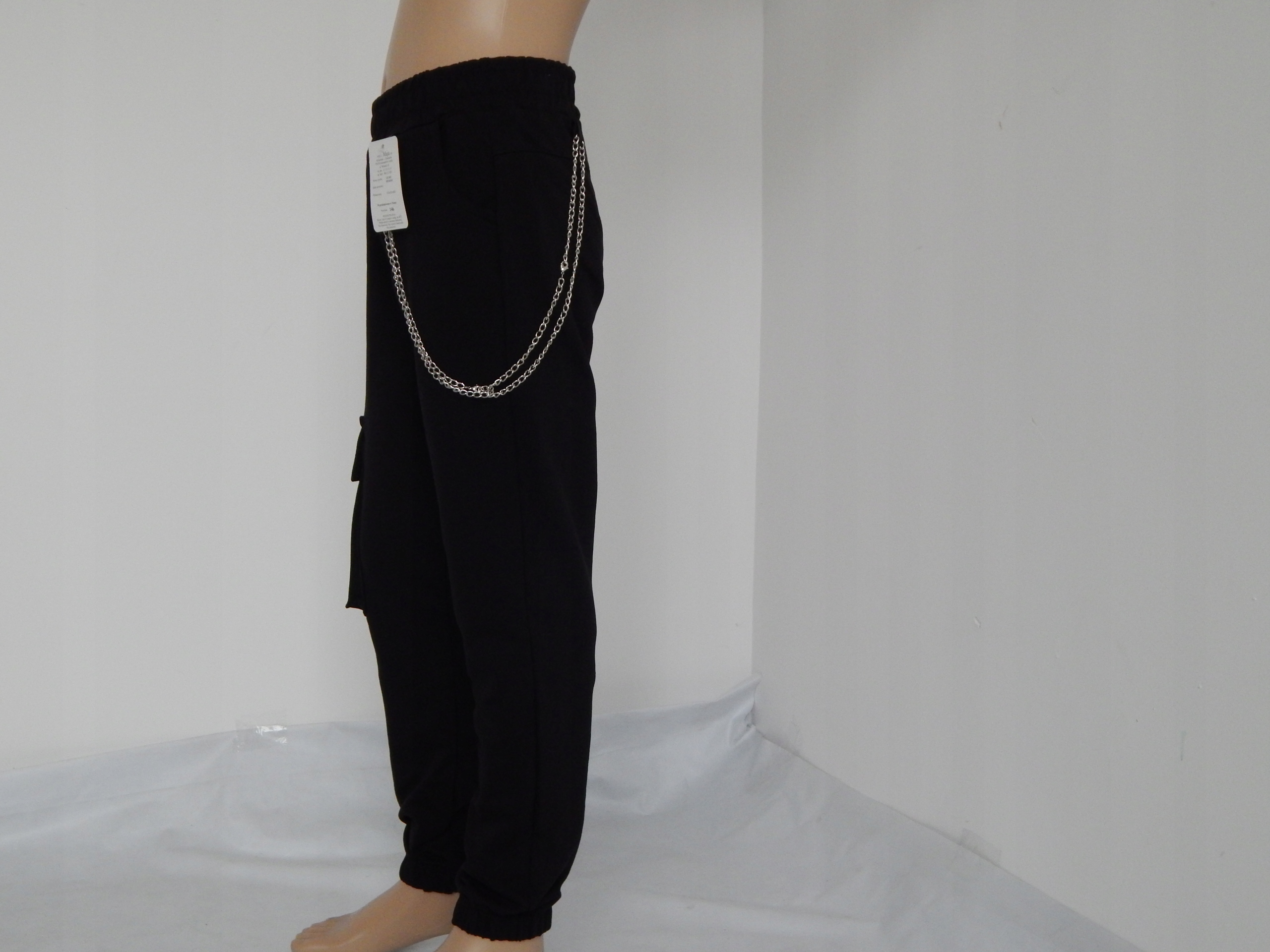 Spodnie bojówki z łańcuszkiem Materiał dominujący bawełna