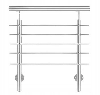 Nerezová zábradlí, boční montáž, 5 výplní Ø délka 12 mm, leštění 100 cm