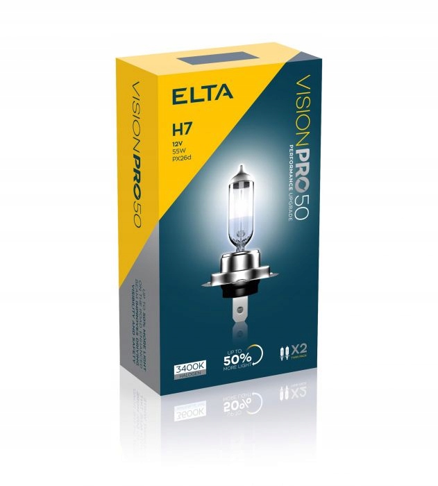 

Żarówki H7 12V 55W PX26D Elta Vision Pro +50% 2SZT
