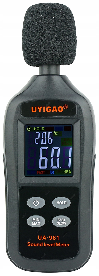 

Miernik Dźwięku Decybelomierz Sonometr Temp UA-961