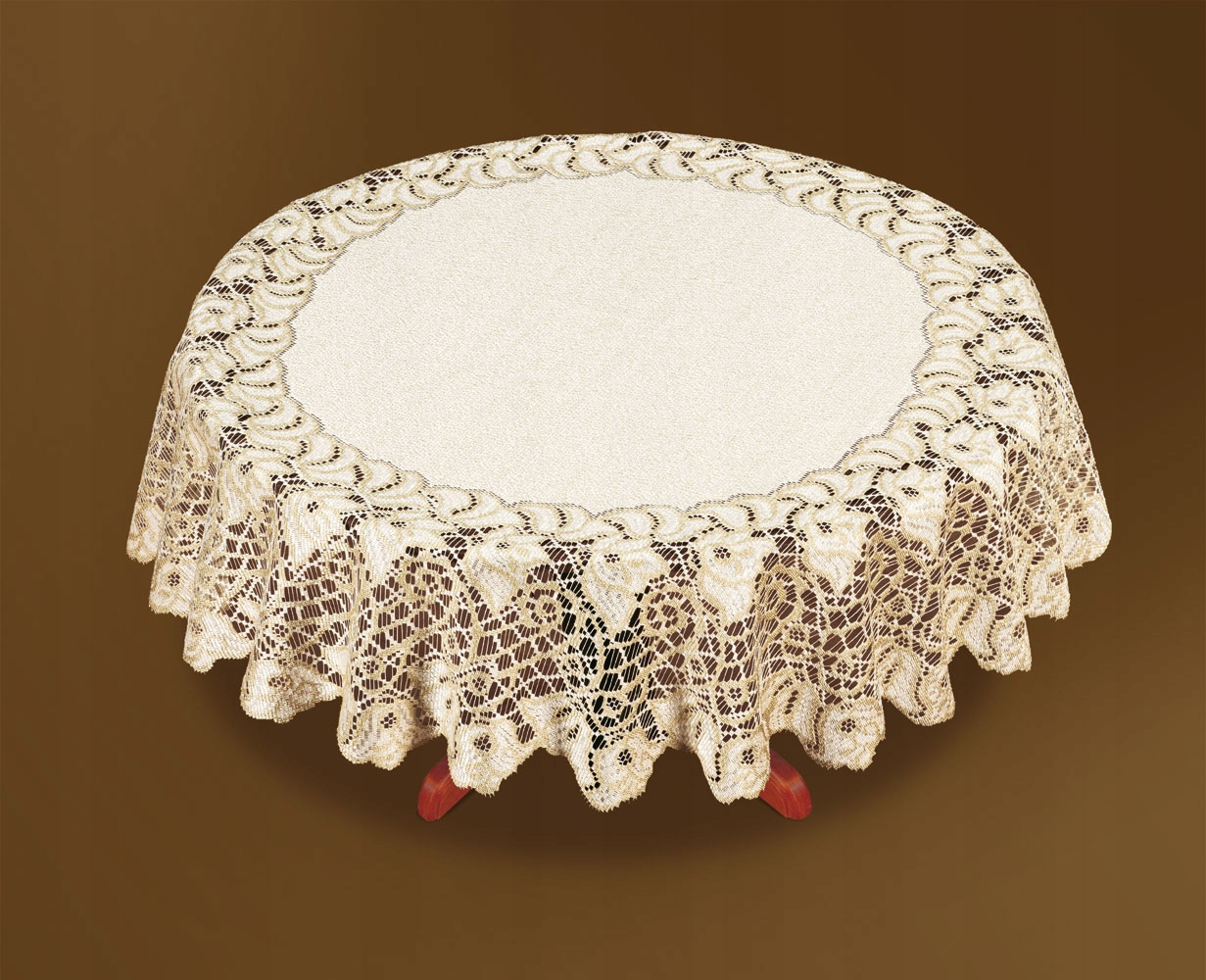 OBRUS KREMOWY OKRĄGŁY 120cm Typ obrus