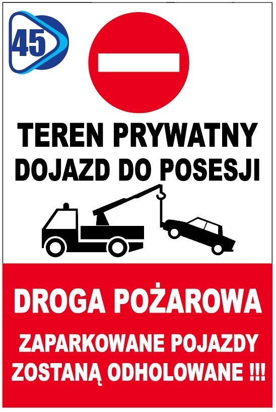 TEREN PRYWATNY DOJAZD DO POSESJI 30x20 TABLICZKA Kod producenta _wr_y2a4r43