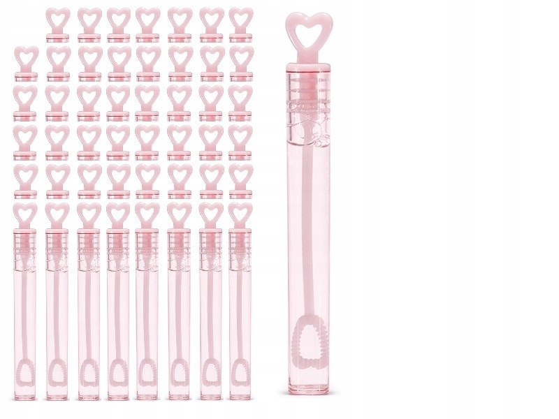 Bańki Mydlane Serduszka Różowe na Imprezę 48szt Marka Party deco