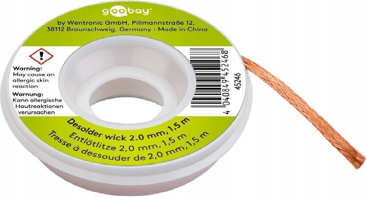 

Plecionka do rozlutowywania Goobay, taśma 2.0 mm