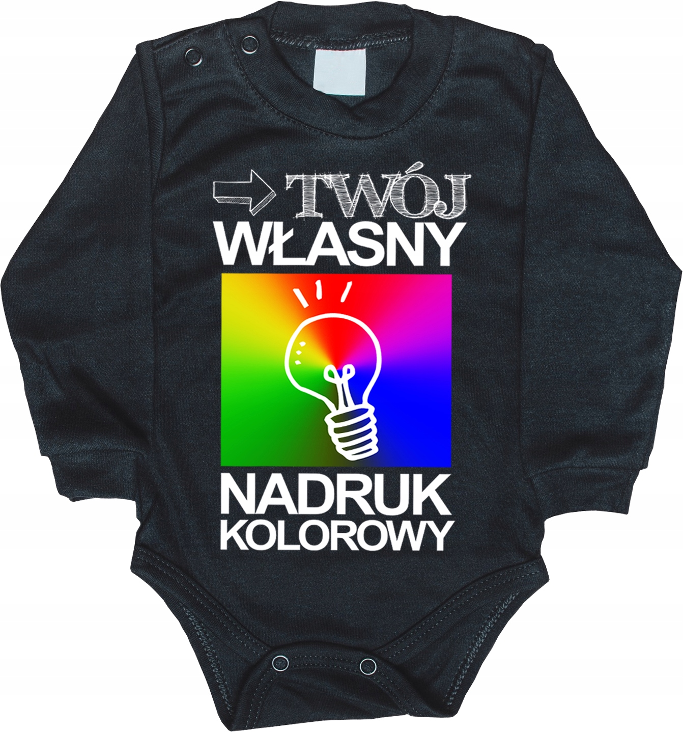 

Czarne Body długi rękaw z Własnym Nadrukiem 62