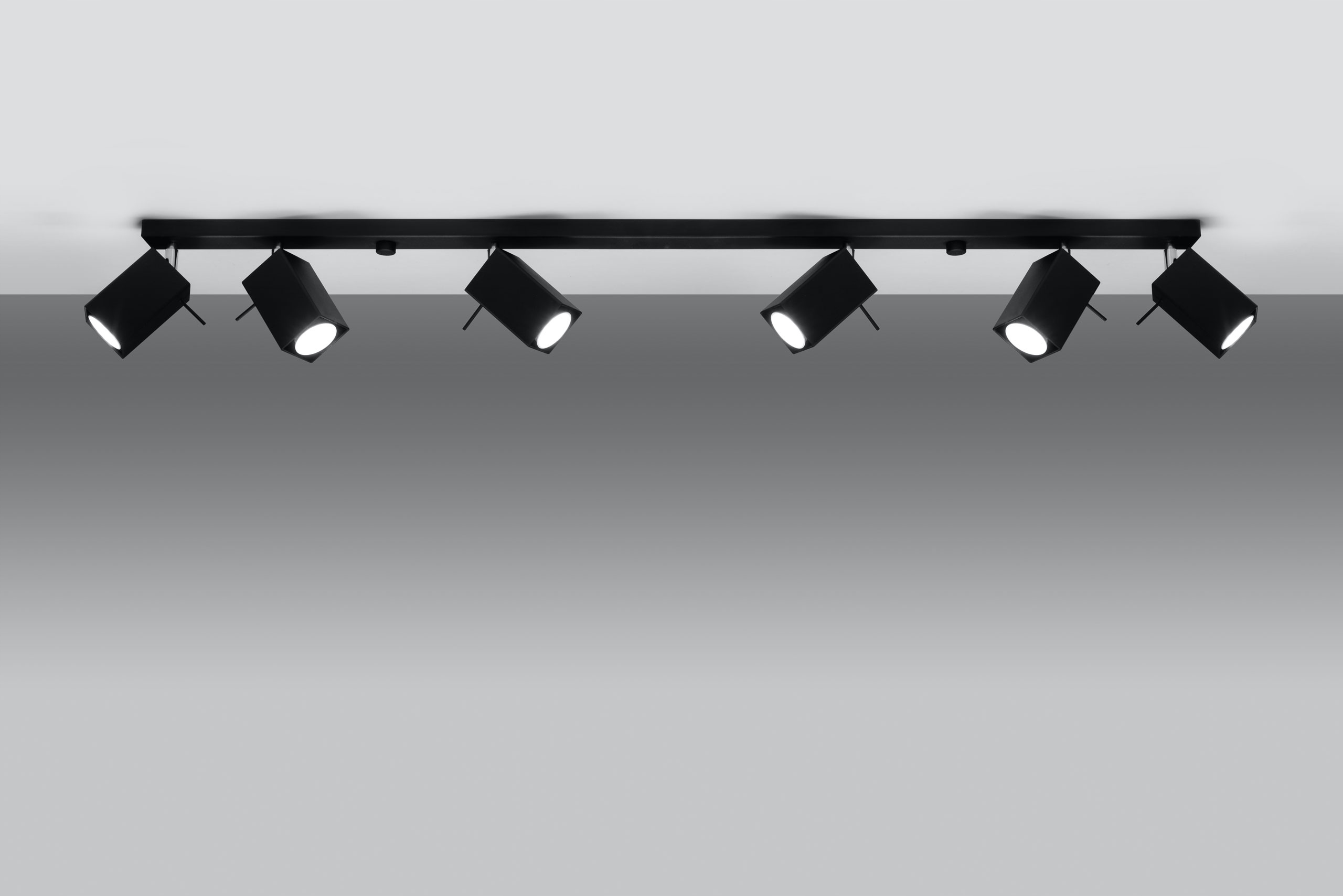 Plafon MERIDA 6L Czarny ruchome Reflektorki listwa do salonu LED SOLLUX Kod producenta SL.0460