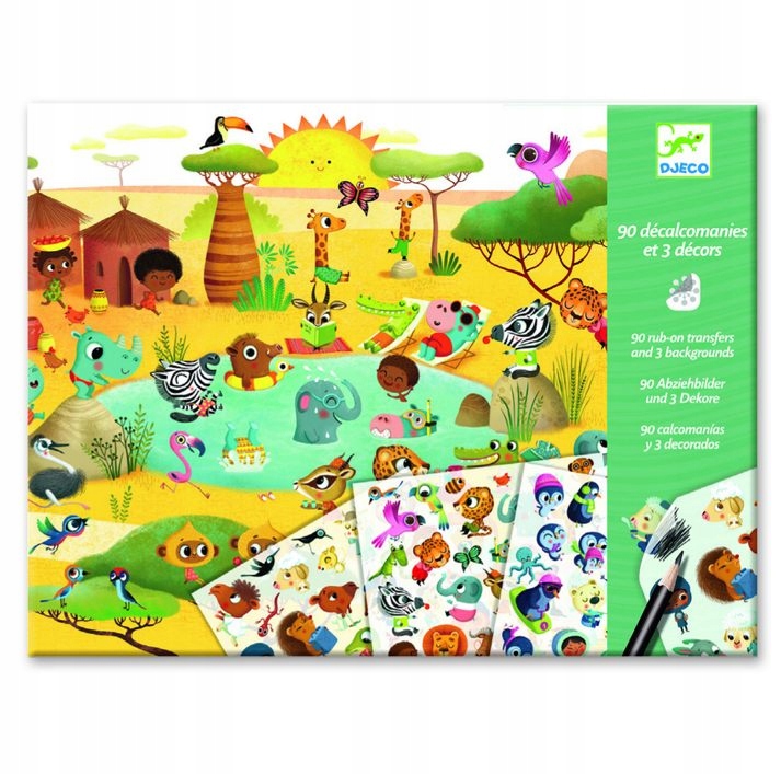 

Djeco Zestaw Art kalkomanie Krainy 4+ 9560