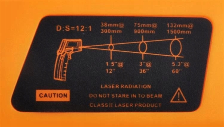 ПИРОМЕТР ЛАЗЕРНЫЙ ТЕРМОМЕТР БЕСКОНТАКТНЫЙ ИЗМЕРИТЕЛЬ