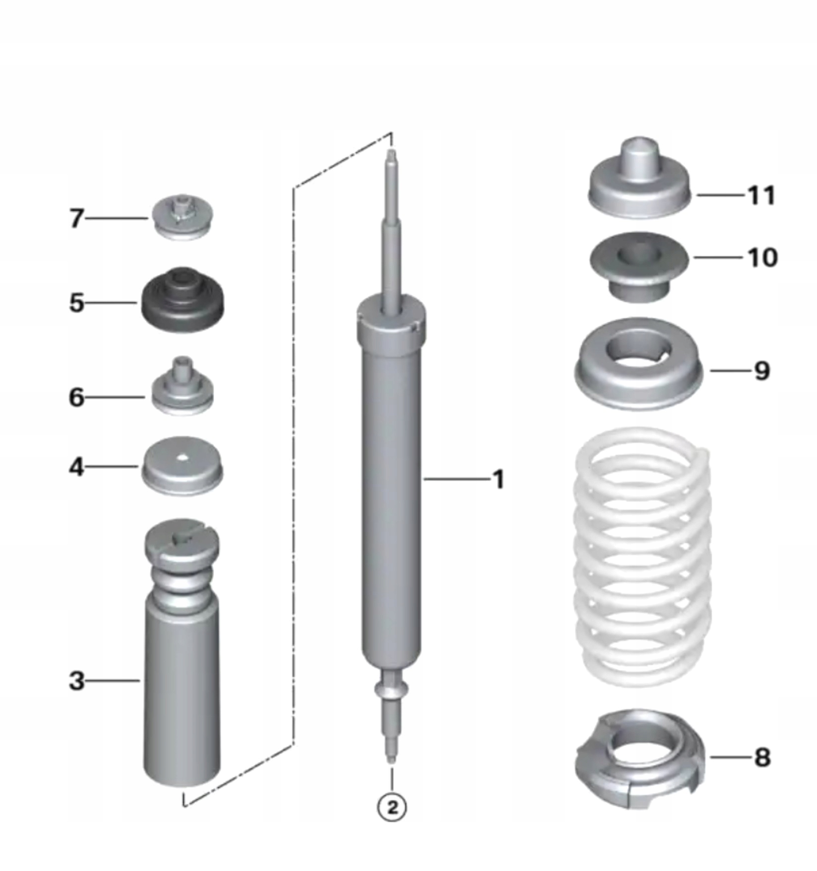 SACHS KPL PODUSZKI AMORTYZATORA TYŁ BMW E91 E90