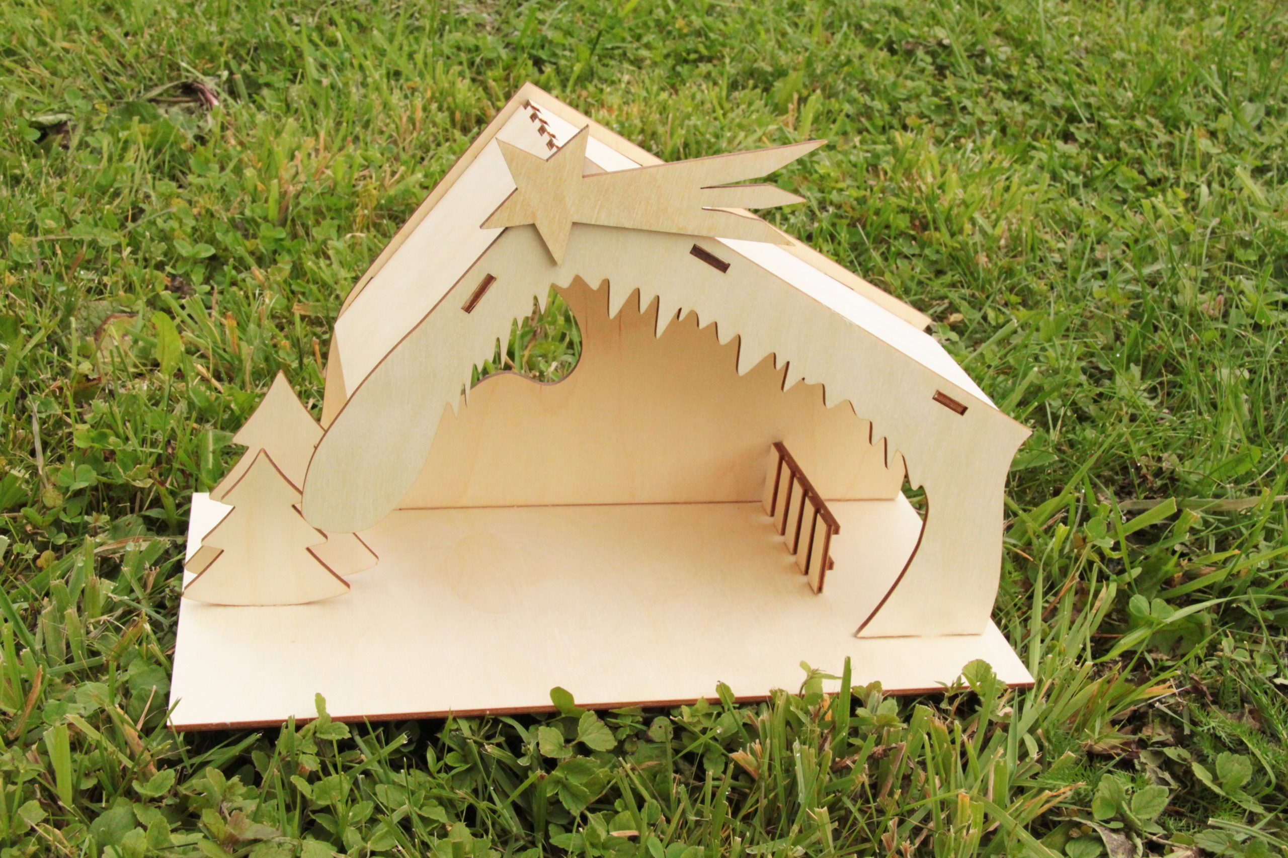 Drewniana tradycyjna szopka dekoracja 30x15x19 cm Kod producenta BO.N.NO14