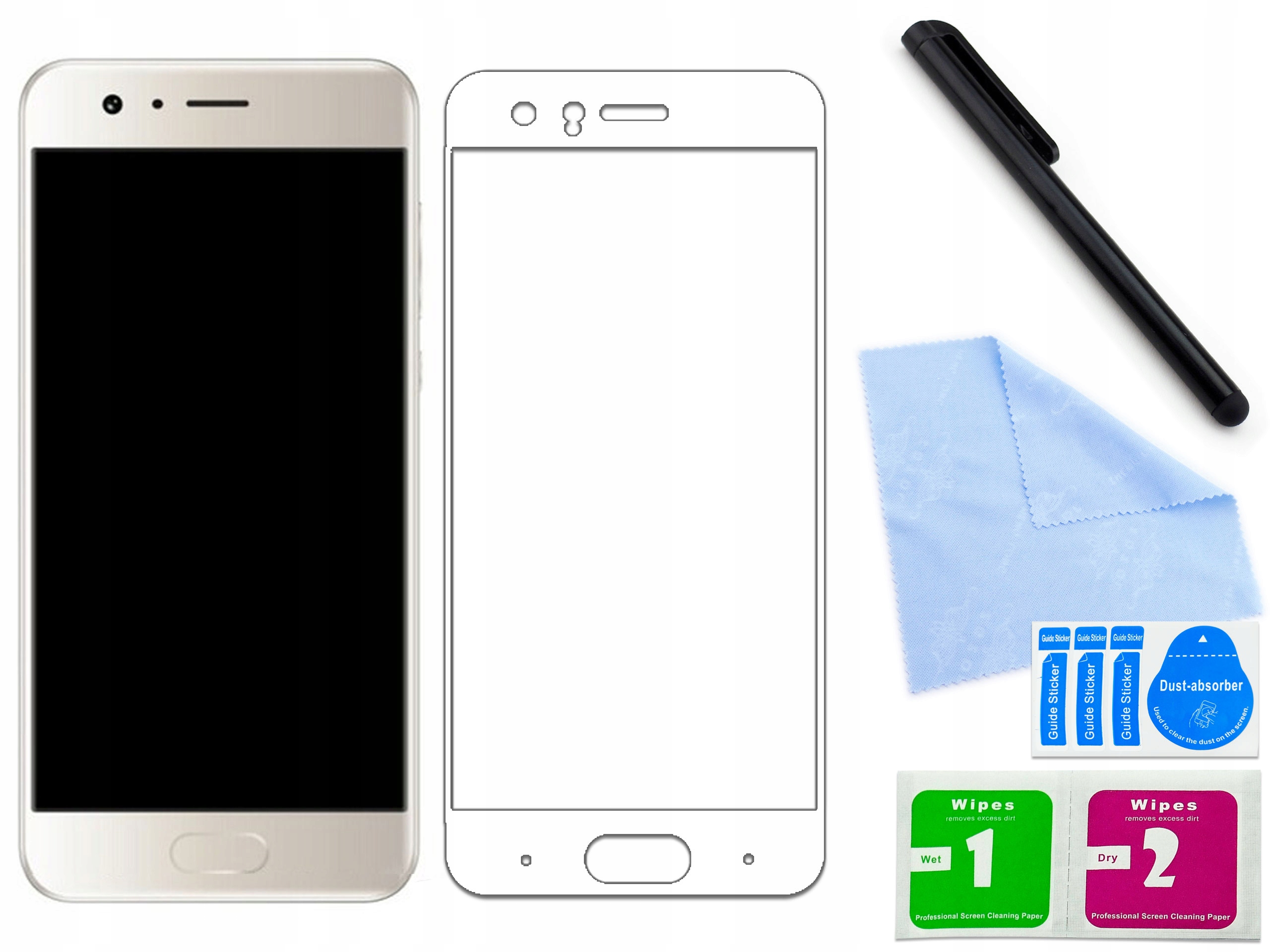 

Zaokršglone szkło do Huawei Honor 9 Białe