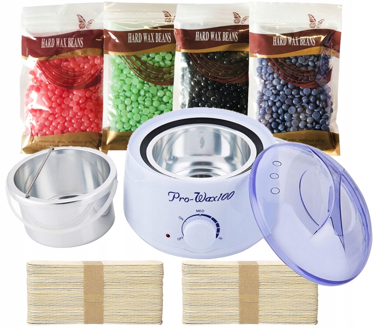 ВОСКОНАГРЕВАТЕЛЬ + ЖЕСТКИЙ ВОСК 400г + 100 ПАЛОЧКОВ