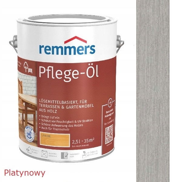 Remmers Olej na terasy a záhradný nábytok, ploty 2.5L Platinový