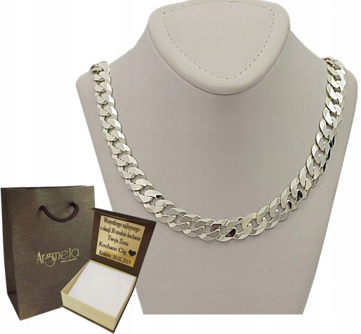 

Łańcuszek Srebrny Pancerka 6,20 MM. Szer. + Grawer