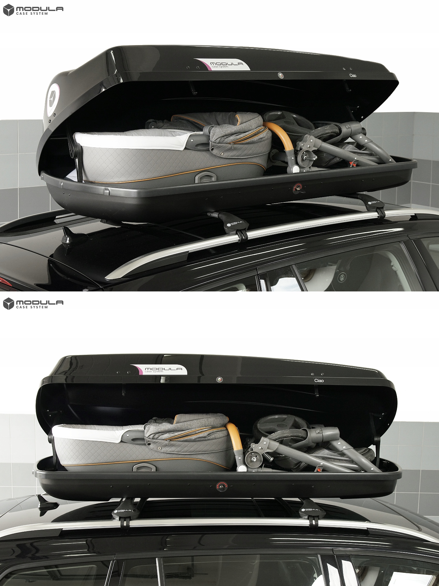 Bagaznik BOX Dachowy MODULA CIAO 430L 175x80x44cm Permissible load 75 kg