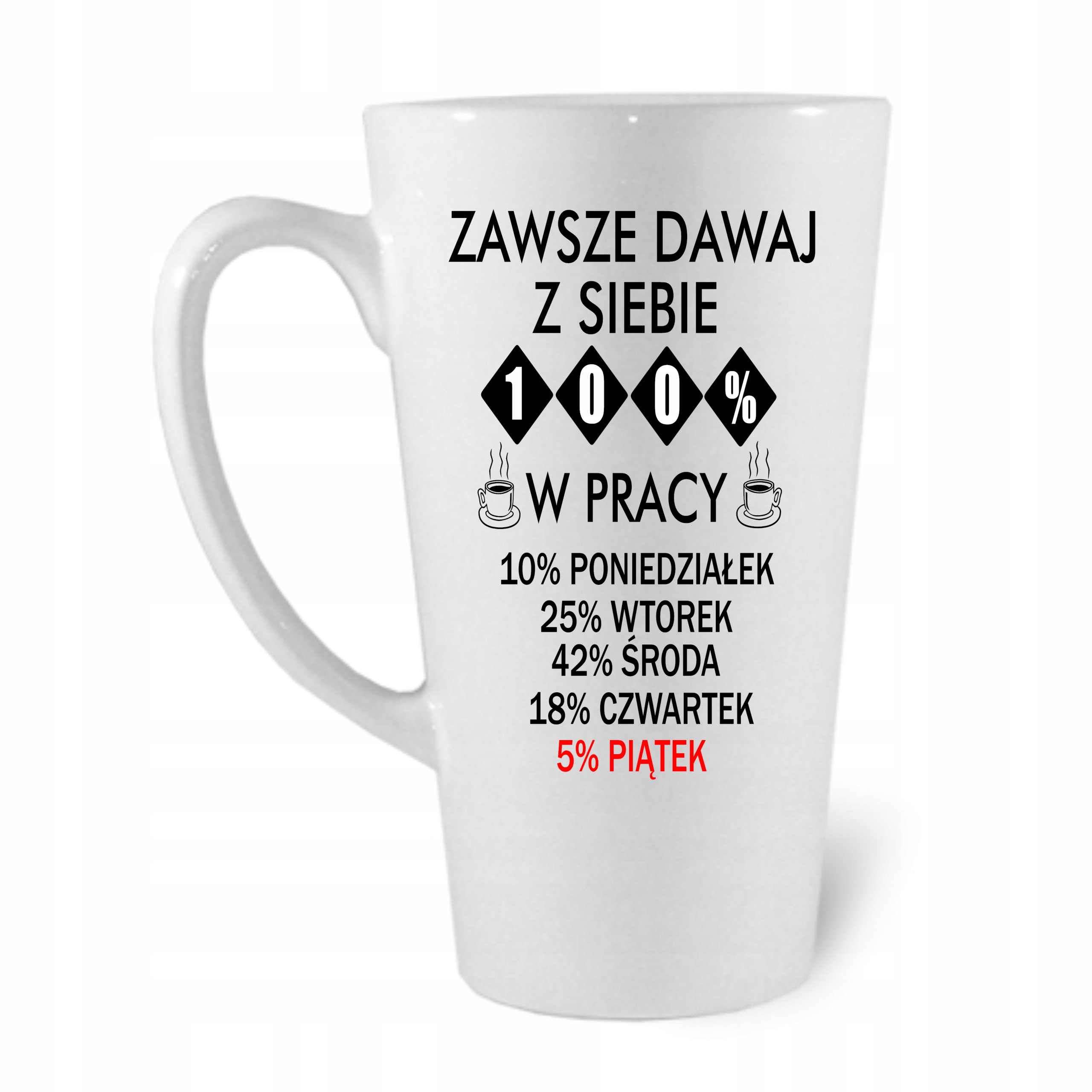 

Kubek Latte Ze Śmiesznym Nadrukiem Do Pracy