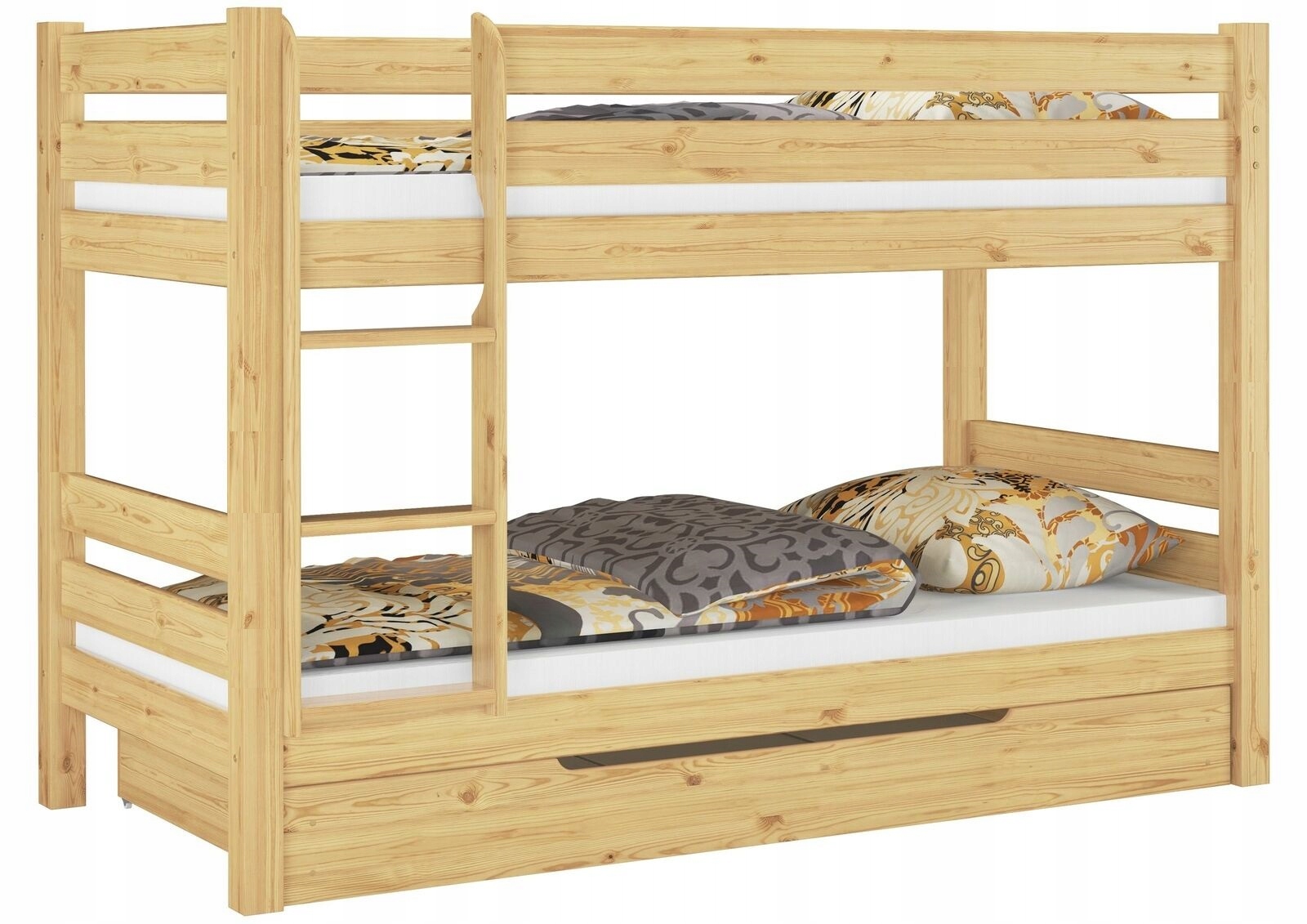 Łóżko dziecięce piętrowe z szufladą materace 190x80 cm Kod producenta 059