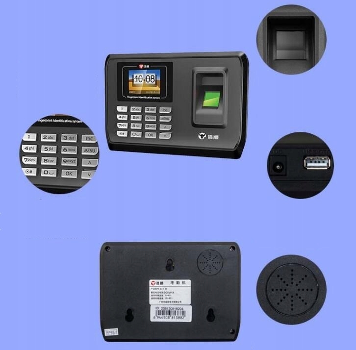 Rejestrator czasu pracy + czytnik palca + program Rodzaj rejestrator czasu pracy