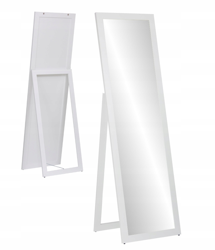 

Duże Stojące Lustro w białej ramie 160x50