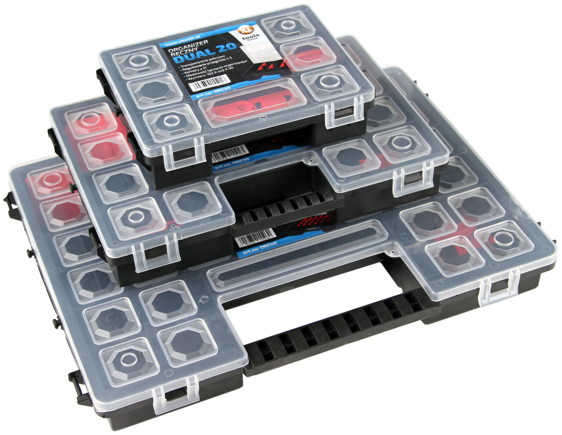 Organizer ręczny pojemnik 38cm 27-komorowy Marka XL-Tools