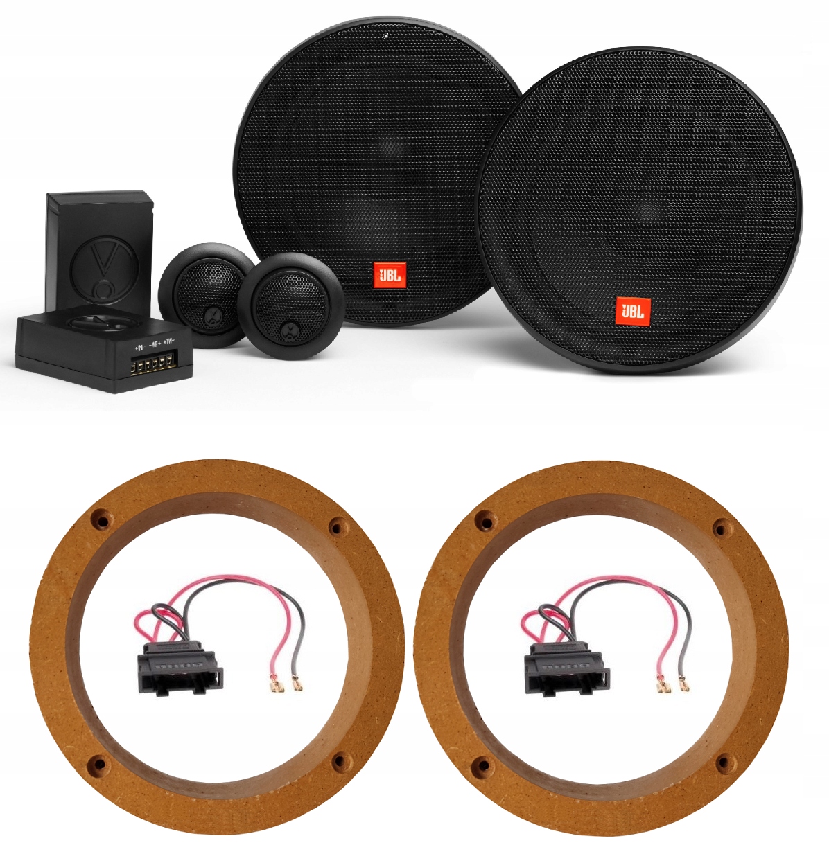 JBL Stage2 604C GŁOŚNIKI DYSTANSE MDF VW BORA 165