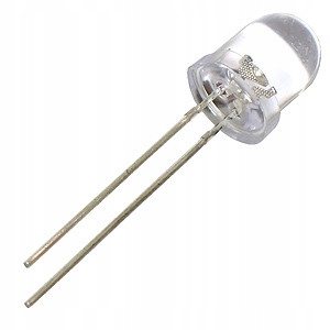Dioda LED 8mm czerwona clear 2 sztuki