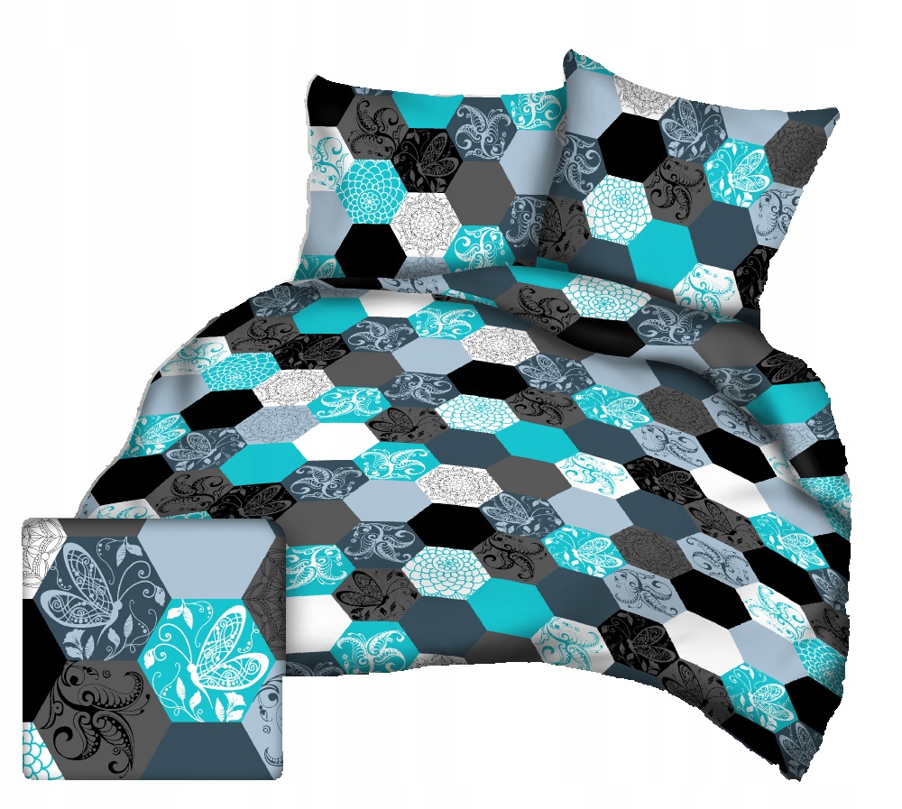 

Pościel bawełniana 160x200 bawełna 2*70x80 208blu